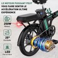 HITWAY Vélo électrique Pliable 16" - Batterie 36V - 8,4Ah - Pédalage assisté - Pompe à vélo gratuite-2