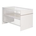 Ensemble de mobilier pour bébé ROBA Moritz - Lit 70x140 + Commode à Langer + Armoire - Blanc-2