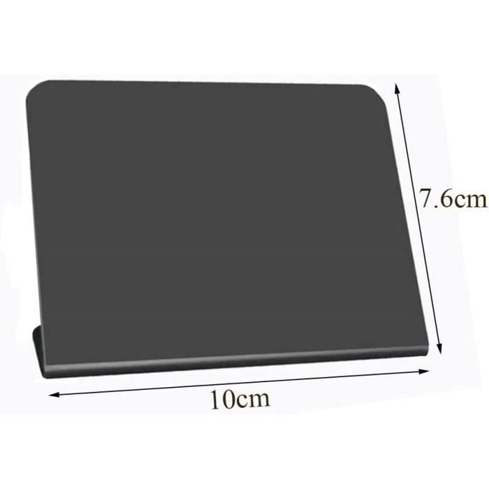 Lot De 12 Mini Tableaux Noirs 10x7,5 Cm + 3 Marqueurs & 1 Chiffon - Pour Buffet, Mariage