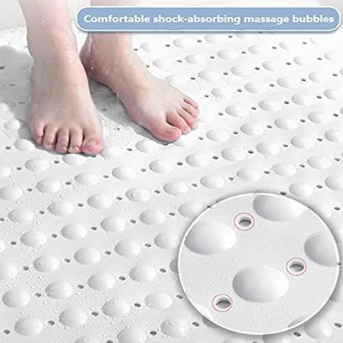 Tapis de bain antidérapant 53 x 53 cm - Gris, noir ou blanc Tapis de bain antidérapant 53 x 53 cm - Gris, noir ou blanc