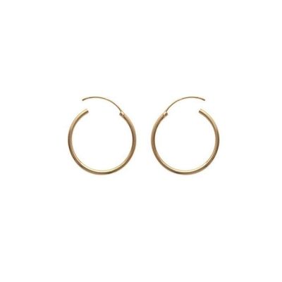 Boucles D'oreilles Créoles En Plaqué Or 18 Carats, Diamètre 4 Cm - Neuf Avec étiquettes