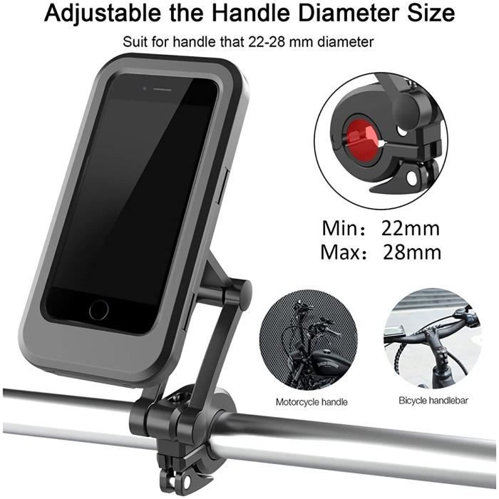 Support Téléphone Vélo et Moto en Alliage d'aluminium avec Rotation à 360  Degrés, Compatible avec 4,5-6,8 Pouces Smartphones - Cdiscount Téléphonie