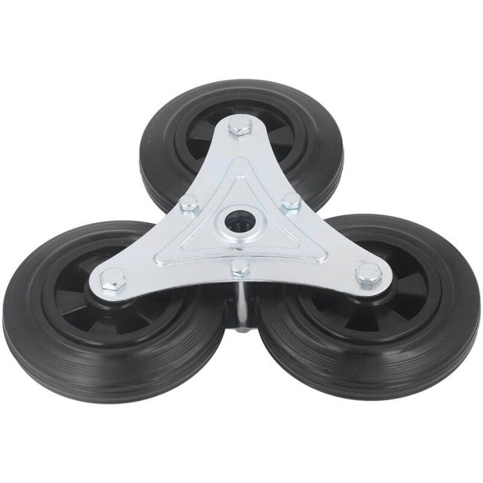 Roue De Rechange Hoverboard/Aérokart 4 Pouces – Caoutchouc + Support Métal, Boulon Unique, Silencieuse, Absorption Chocs