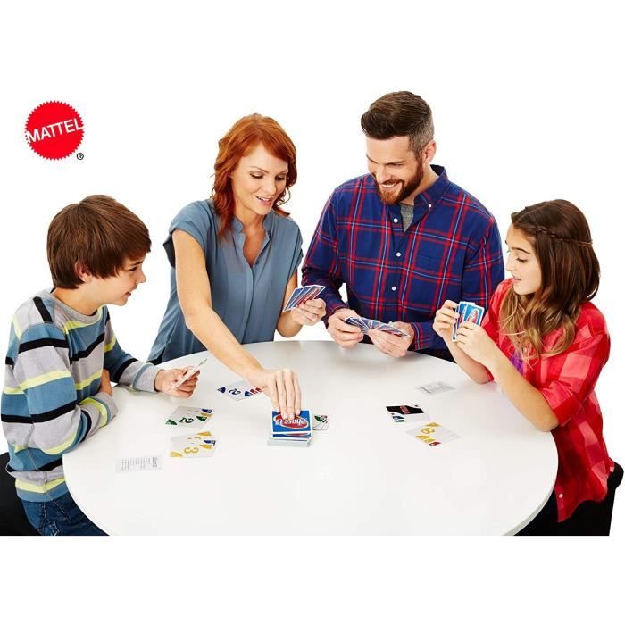 Jeux de Société,Mattel jeux véritable UNO jeu de cartes Phase10