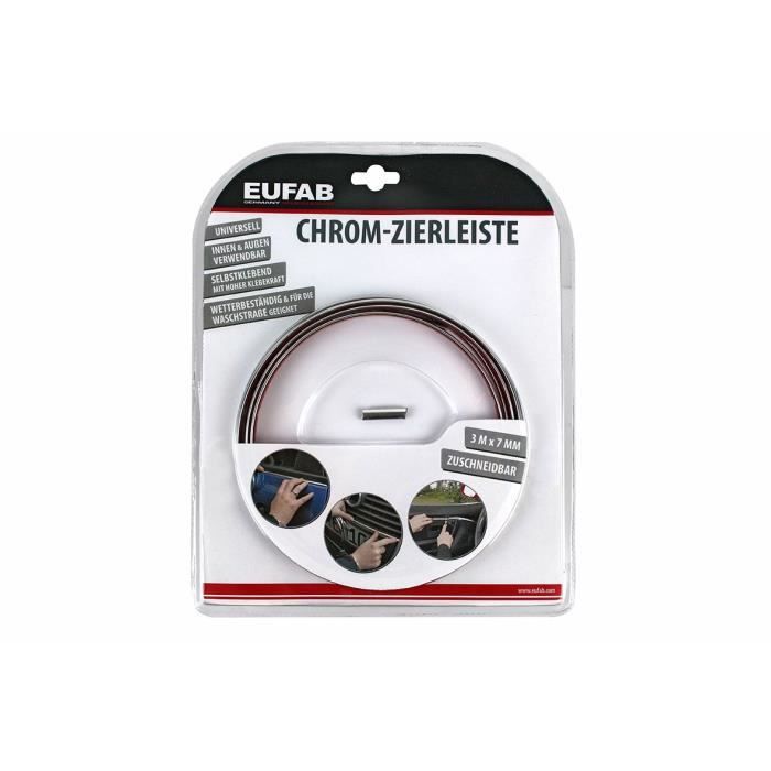 Bandes Décalcomanies Imitation Chrome INTERDECAL - 1,1-1,4mm X 117x39mm - Neuf