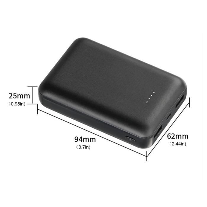Batterie Externe 10000 mAh-2 Ports USB-5V-2A-Batterie Portable