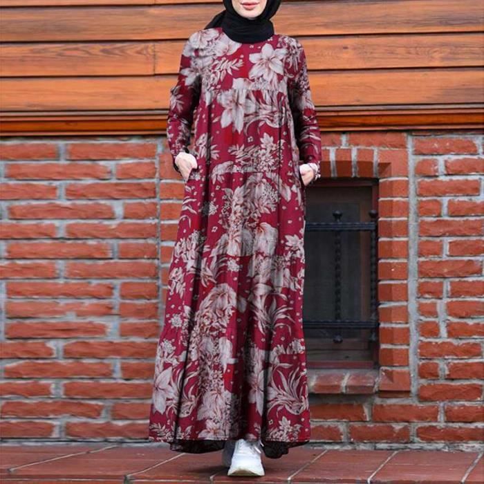 Robe hijab fleuri cheap