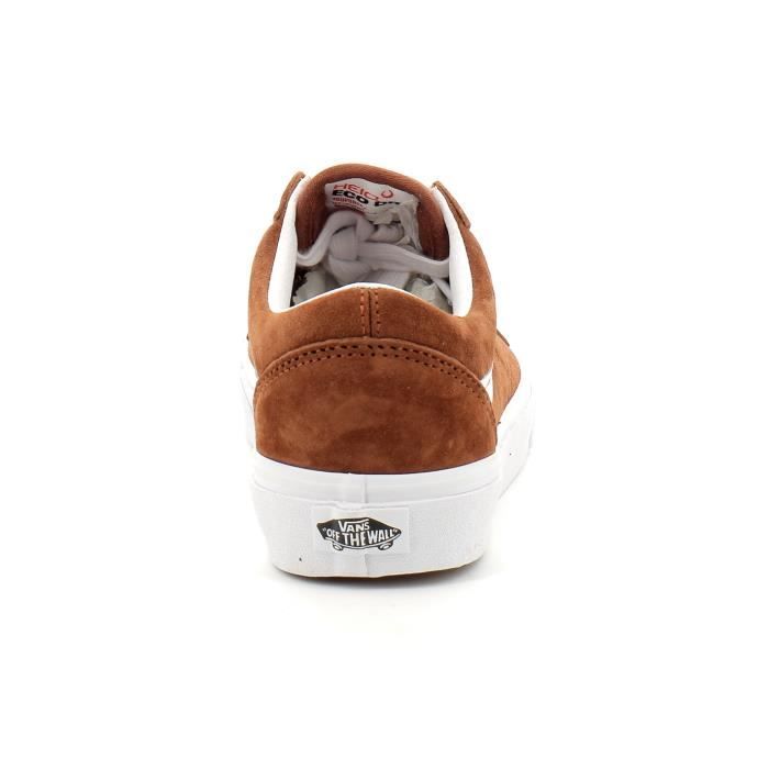 Chaussures de skate Vans Pig Suede Old Skool Homme Marron Tortoise Silhouette basse a lacets Achat Vente Chaussures de skate Vans Pig Suede Old Skool Homme