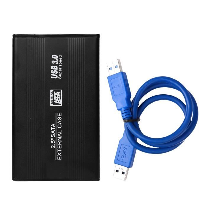 USB 3.0 Disque dur externe SATA Disque dur 2,5 pouces boîte de boîtier  externe, cas HDD 2.5 pouces - Cdiscount Informatique