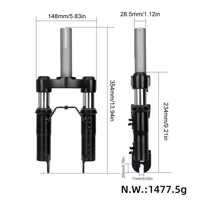 Kit D'amortisseur De Fourche Avant Pour Trottinette Ninebot MAX G30 - Neuf - Compatible
