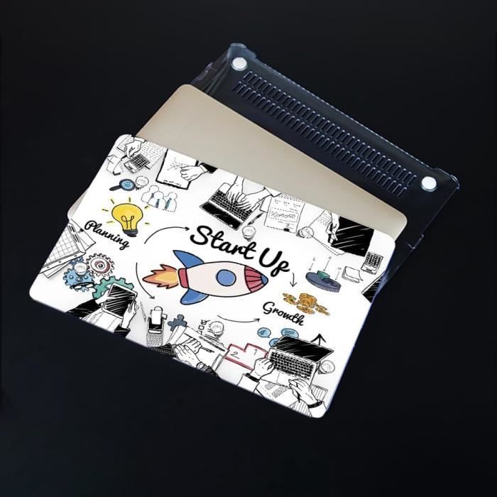 Coque Rigide MacBook Air 13" M1 2020-2022 A2337/A2179/A1932 - Design Marbre Bleu, Protection Complète