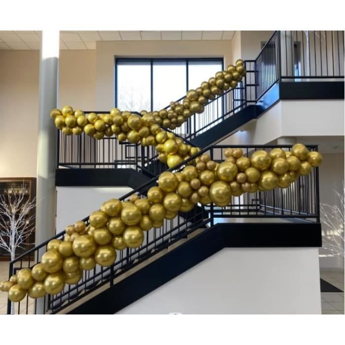 DAZAKA Ballons Métalliques Or Brillant 50 Pièces - 12 30 cm - LATEX  NATUREL Biodégradable Ballon en Métal Doré Décoration po203 - Cdiscount  Maison