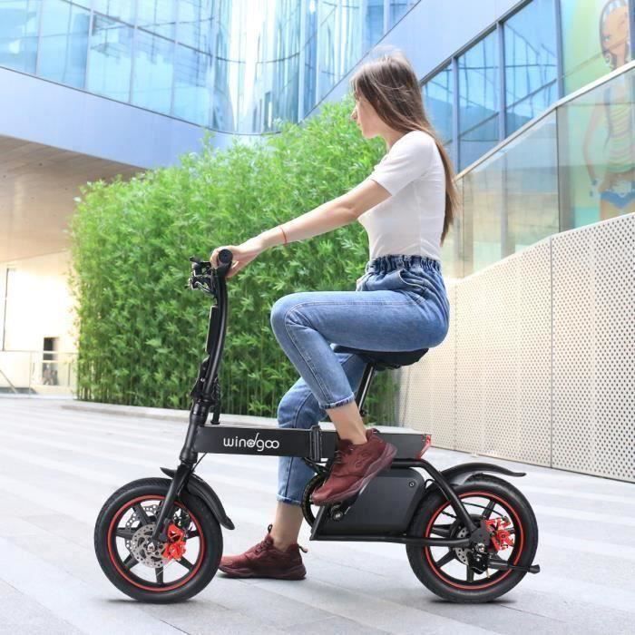 Velo electrique WINDGOO Pliable 14 Pouces Adulte Batterie 36V 6.0Ah Sans accelerateur Cdiscount Sport