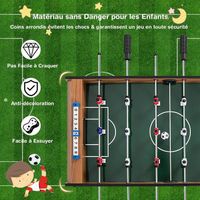 COSTWAY Baby-Foot avec 14 Joueurs & 4 Pieds Amovibles, Table de Jeu avec 2 Ballons & Gardien de Score, Jouets pour Adulte et Enfant de 8 Ans+ pour Fête, Bar, Salle de