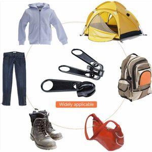 Kit De Réparation De Fermeture éclair - 24 Curseurs De Remplacement (noir Et Marron, 3 Tailles) Pour Vestes, Manteaux, Sacs Et Valises