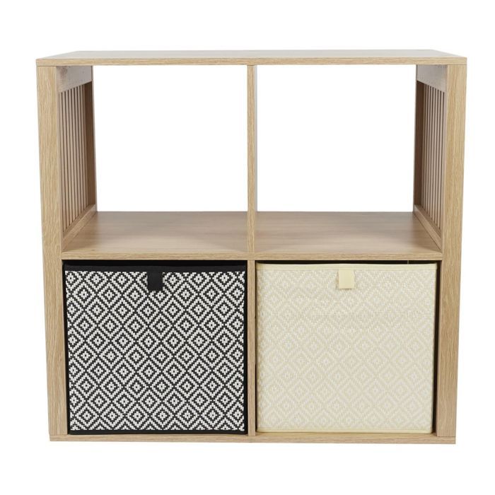 Étagère Modulable Bali 4 Cases – 66cm, Marron, Neuf, Paris Prix