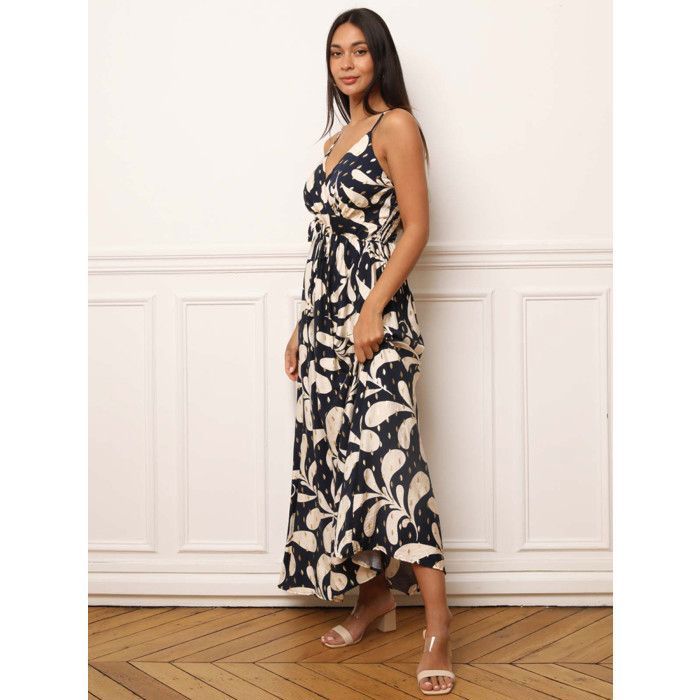 La Modeuse-Robes-Robe longue et fluide à motif de