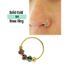 Bijou Piercing Bague De Nez Or Jaune 9 Carats Ornee De Perles De