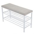 Meuble De Rangement Pour Chaussure Armoire Avec Siege Coussin Pouf