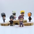6 pcs / lot 7 cm Anime Naruto 8 cm PVC modèle Uzumaki Naruto Gaara Sasuke Kakashi figurine jouet Halloween cadeau de noël-0