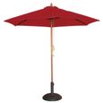 Parasol de terrasse professionnel rouge - Bolero - 3m - Rond - Mât droit - Manuel-0