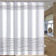 Rideau de douche,rideau de bain imperméable,rideau de baignoire avec 12 anneaux pour salle de bains (180 x 180 cm)-0