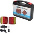 LOR - Kit de feux de remorque sans fil Kit de feux de remorque carrés sans fil IP65 étanche feux de piste magnétiques rouge,DC5V,ABS-0