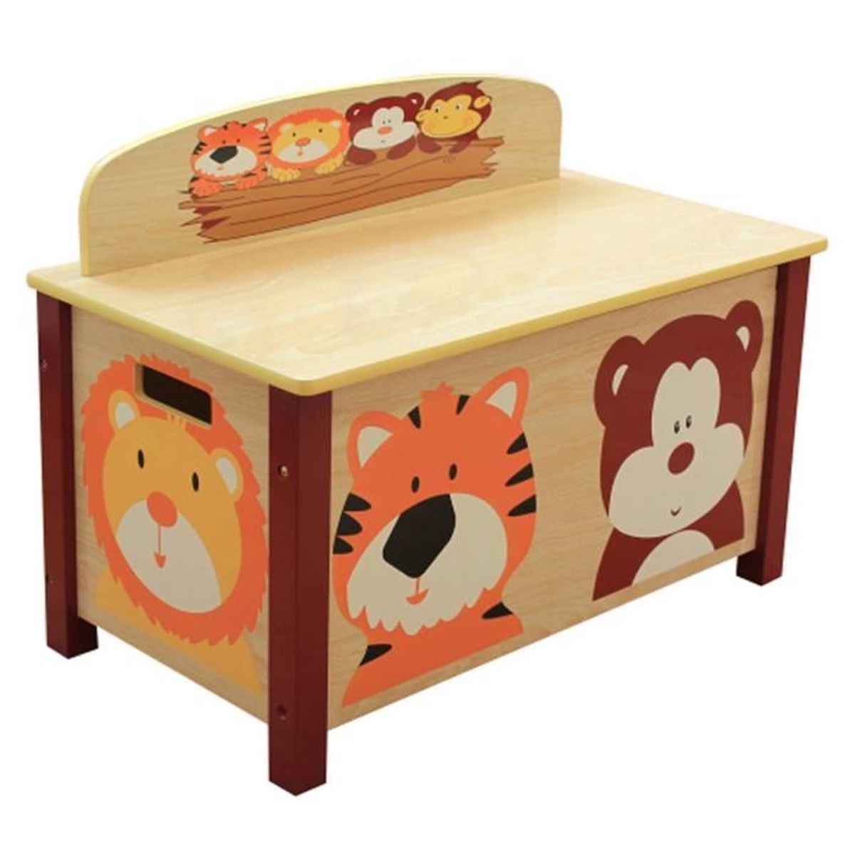 Coffre A Jouets Enfant En Bois Motif Animaux Dim H 49 5 X L 68 X P 39 Cm Achat Vente Coffre A Jouets 6037657363183 Soldes Cdiscount