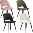 WAFTING Lot de 4 Chaise de Salle à Manger en Velours,Chaise Rembourrée avec Pieds Indépendants,Multicolore