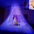 TEHIYOL Moustiquaire avec étoiles Lumineuses étoiles Glow Bed Canopy Dome Anti-Mosquito Bed Canopy Convient au lit de bébé,Enfants, Adultes