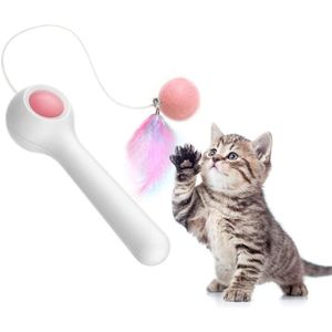 JOUET Baguette de jouet pour chat avec plumes, interactive et rétractable - Jouet pour chat - Jouet pour animal domestique