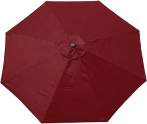 PARASOL Toile de rechange pour parasol de jardin de 3 m - Pour terrasse, parasol de marché, table de marché - Rouge.[Z334]