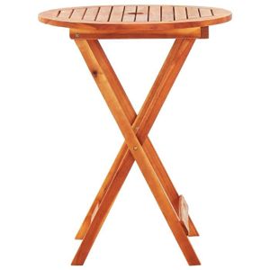 TABLE DE JARDIN  Table de jardin pliable Ø60x75 cm Bois d'eucalyptu