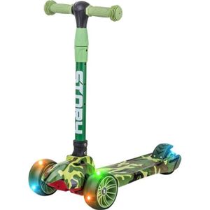 PATINETTE - TROTTINETTE Scooter - Story - Lil Crazy - 3 roues - LED multicolores - Vert
