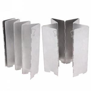 MagiDeal 8 Panneau Pliable Support De Po/êle /à Gaz Protection /à Vent Barbecue Camping