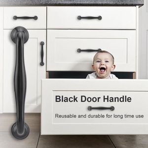 Noir Rustique Cuisine Armoire Armoire Commode Coffre table accessoires