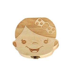 MOGOI Bo/îte /à Dents de b/éb/é en Bois pour Souvenirs de Dents de b/éb/é Cadre Photo en Bois Organiseur pour Garder la m/émoire de lenfant