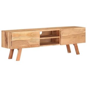 Tidyard Meuble TV Scandinave Meuble de Rangement avec 1 Compartiment et 1 Tiroir 90 x 35 x 48 cm en Ch/êne Massif