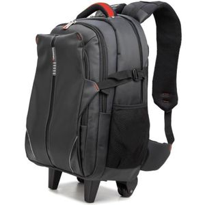 SAC À DOS INFORMATIQUE Trolley sac à dos phénix phdiscovery avec des roues pour portable jusqu'à 17 pouces - nylon de voyage noir