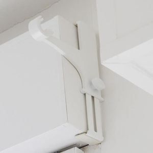 1 Support Tringle rideaux Ø20mm sans perçage coffret volet roulant Coloris  - Blanc
