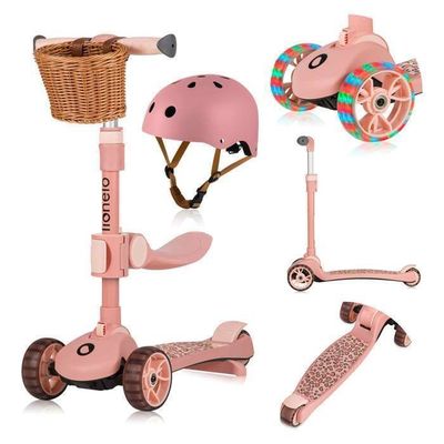 Smoby Porteur Auto Rose – Trotteur Et Volant Directionnel Dès 10 Mois – Coffre à Jouets Inclus – Fabriqué En France