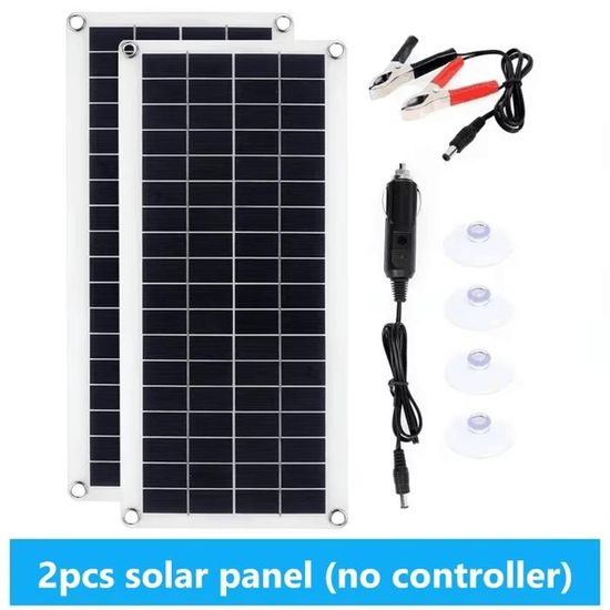 Newpowa Lot De 2 Panneaux Solaires Monocristallins 100W 12V - Haute Efficacité Pour Camping-Car