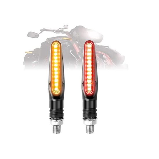 2pcs Clignotant Moto Led Universel Clignotants Moto Feu De Jour Clignotant Moto Ampoule Sequentiel Homologue Ambre 91671778