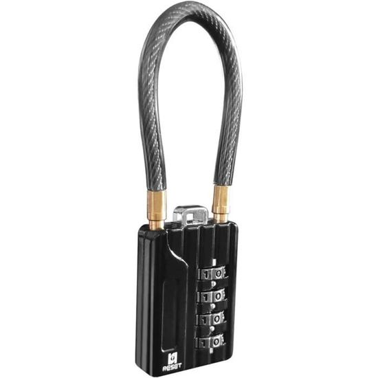 Lot De 2 Cadenas TSA à Combinaison - Avec Câble Acier Pour Bagages, Gym, École - Sécurité Voyage