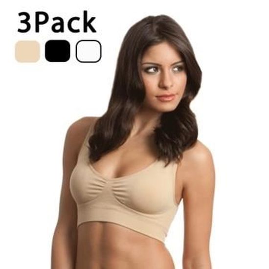 Soutien Gorge Super Bra Pack de 3 Blanc Cdiscount Pr t Porter