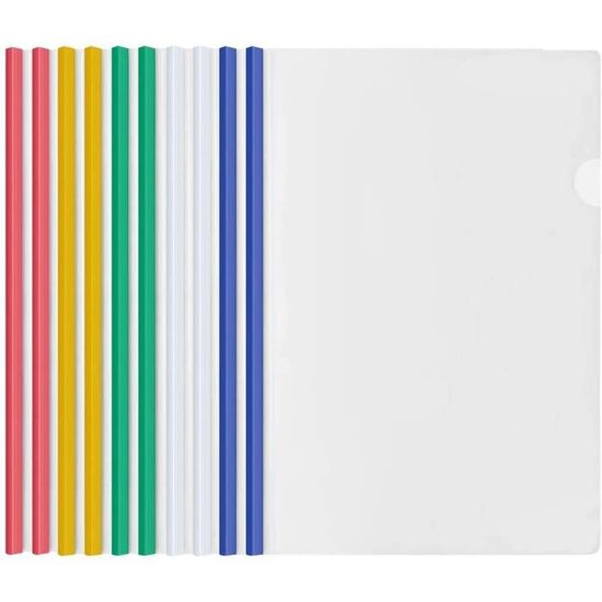 Lot De 20 Réglettes Clipsables A4, Largeur Du Dos 10 Mm, Classeur