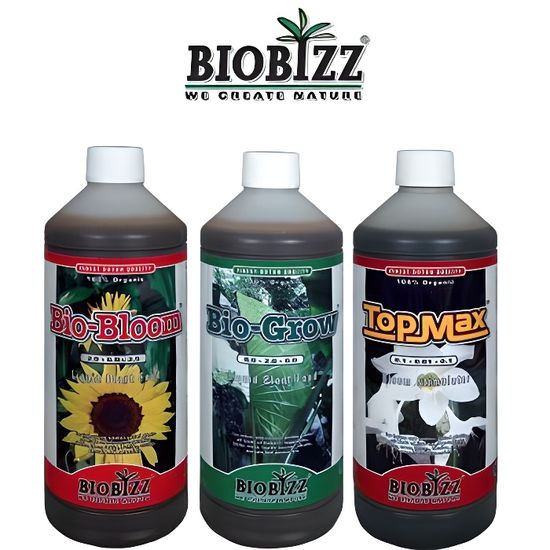 Engrais BioBizz Pack 3x500ml - Nutrition Biologique Pour Plantes