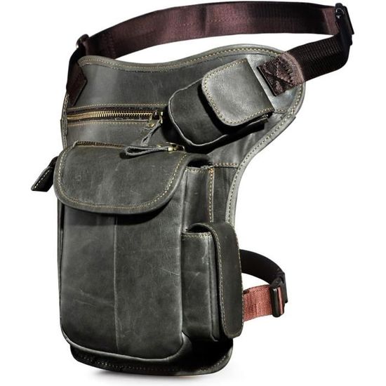 Sacoche De Selle Moto/ Vélo En Cuir Vintage Marron - Parry's Leather World