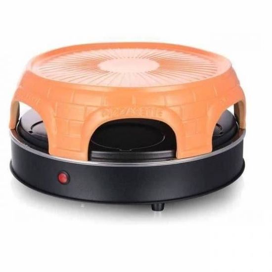 Four à Pizza Emerio Pizzarette - Terre Cuite, Noir, Pour Mini-Pizzas Maison