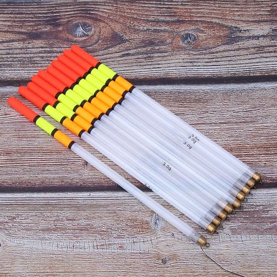 Kit De 12 Flotteurs De Pêche En Bois - Pour Pêche De Jour Et De Nuit - Sensibilité élevée - Avec Boîte De Rangement